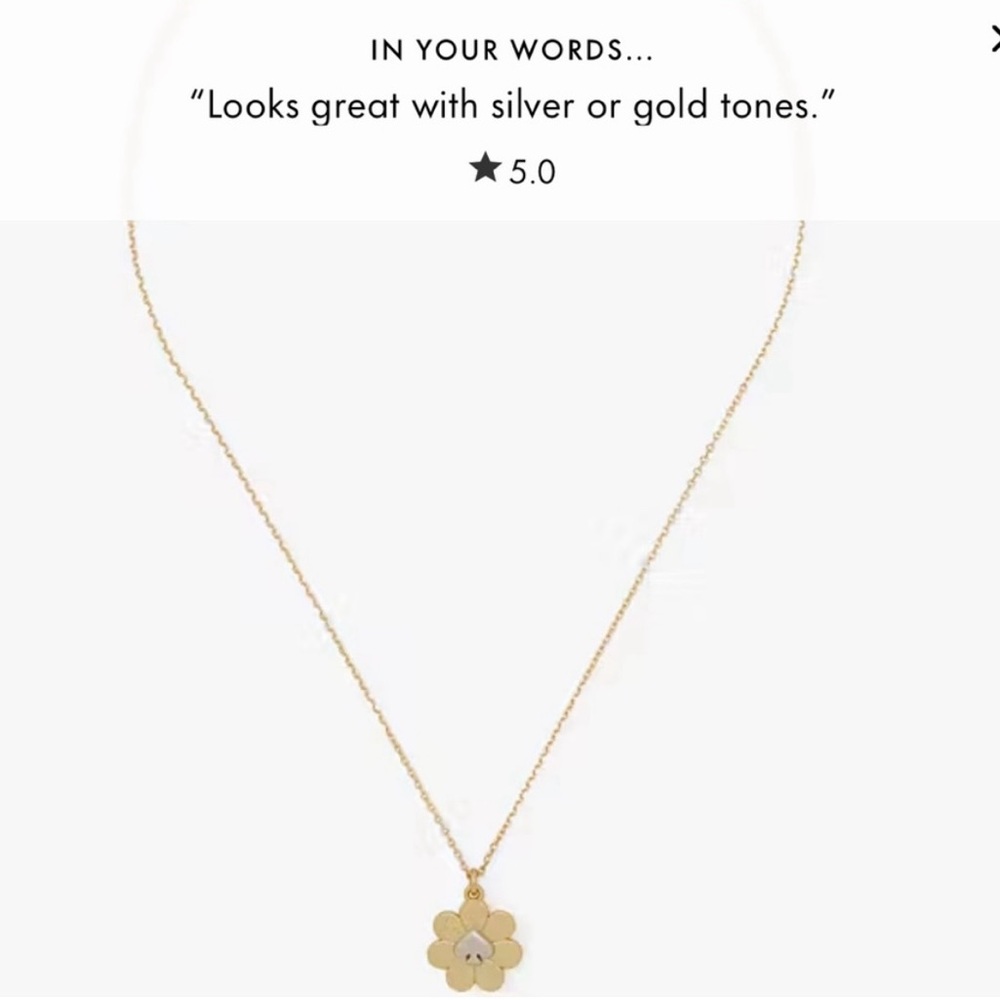 Kate Spade Garden Glam Pendant 16” NWT - Picture 3 of 5